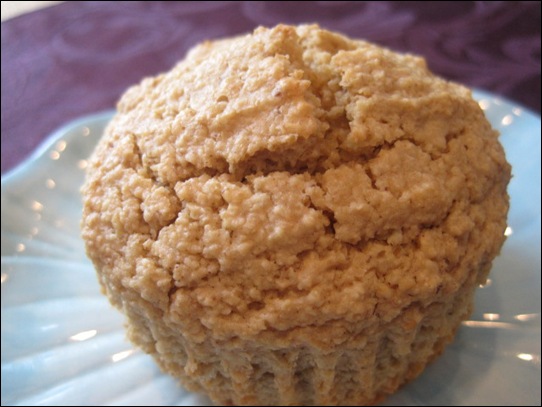 fluffy peanut butter oat bran buffin