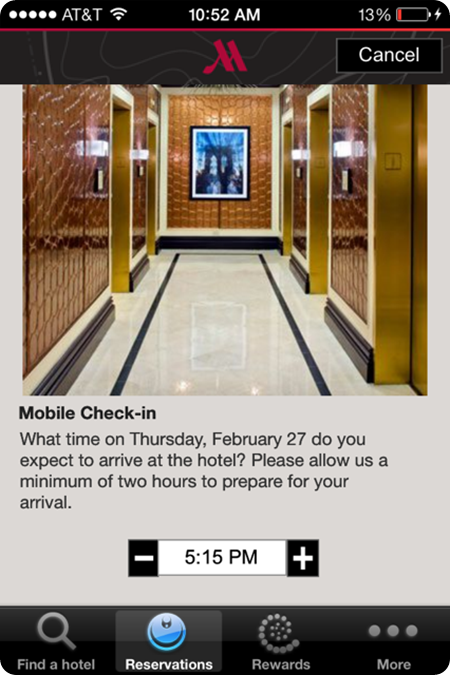 Marriott Mobile Check-In