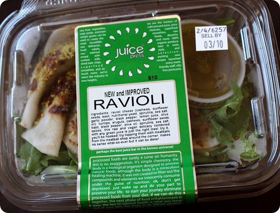Juice Press Raw Ravioli
