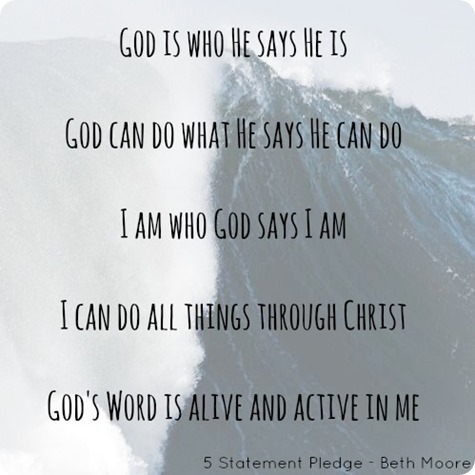 5 Statement Pledge to redirect anxious thoughts