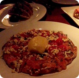 Smoked Salmon Pizza - Lure Fishbar NYC