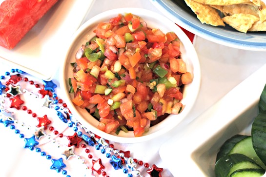Celebrating Fourth of July with Tostitos.