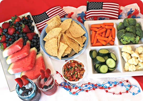 Celebrating Fourth of July with Tostitos.