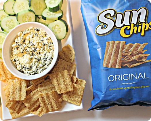 SUNCHIPS Multigrain Snacks with Garlic Feta Dip