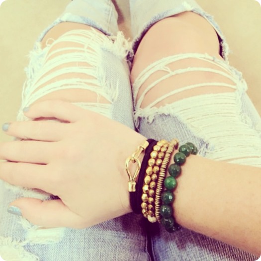 Sisco Berluti bracelet stacks + bungee