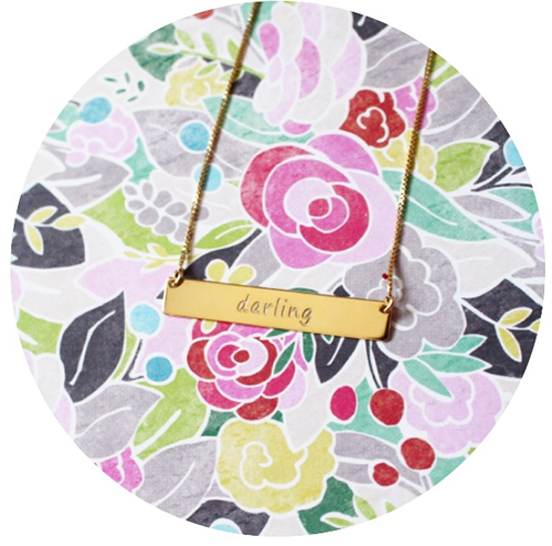 DARLING engraved necklace || www.speakable.co