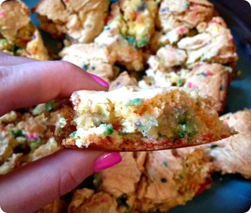 Cake Batter Blondies