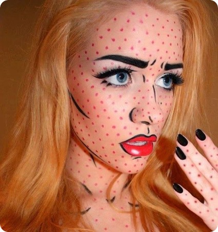 Halloween pop art makeup