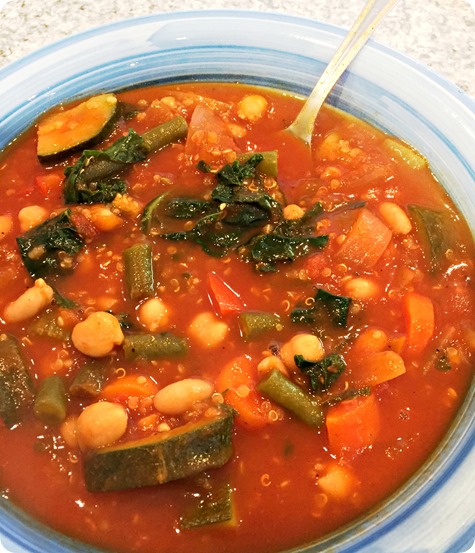 Kale & Quinoa Minestrone Soup {vegan + gluten free}