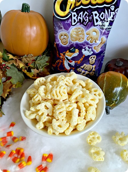 Celebrating Halloween with Cheetos Bag of Bones Snacks