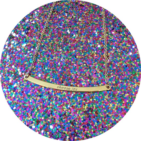 Speakable CHOOSE JOY engraved necklace || www.Speakable.co