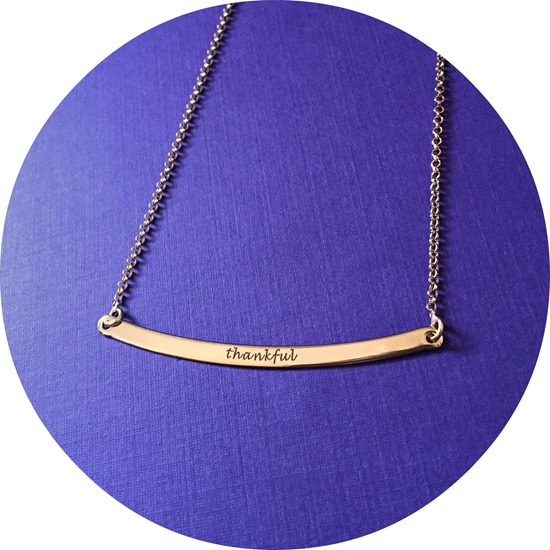 Speakable THANKFUL engraved necklace || www.Speakable.co