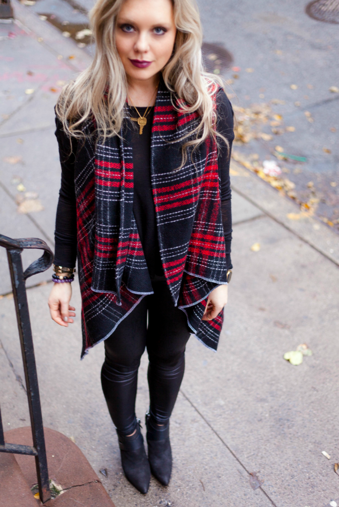 Plaid Wool Cashmere Vest || girlmeetslife.com || gracie gordon