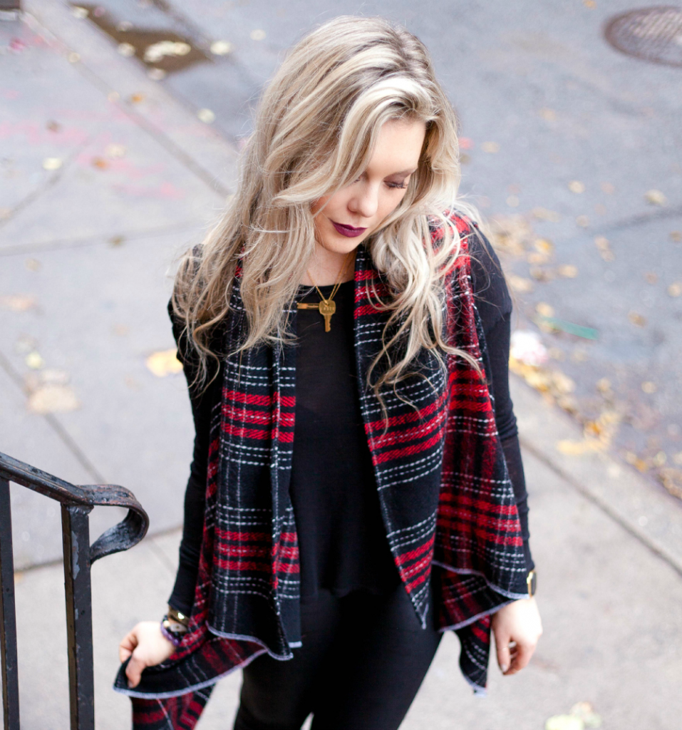 Plaid Wool Cashmere Vest || girlmeetslife.com || gracie gordon